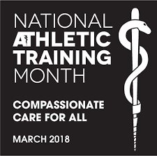 National Athletic Training Month- logo describing compassionate care for all