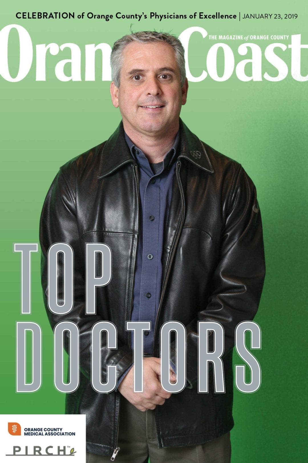 Top Sports Medicine Physician: Picture of Dr. Chris Koutures on mock cover of Orange County Magazine
